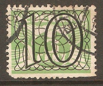 Netherlands 1940 10 on 3c Green - Surcharge series. SG525.