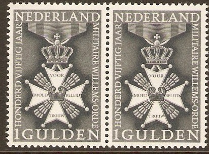Netherlands 1965 1g Grey - Military Order Stamp. SG991.