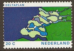 Netherlands 1972 Delta Defence Stamp. SG1143.