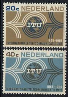 Netherlands 1965 ITU Centenary Set. SG992-SG993.