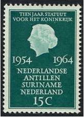 Netherlands 1964 Statute of the Kingdom Stamp. SG987.