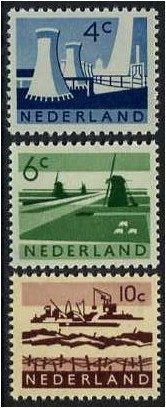 Netherlands 1962 Definitive Set. SG935-SG938.