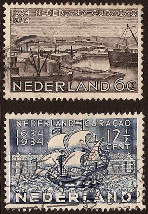 Netherlands 1935 Tercentenary of Curacao Set - SG440 & SG441