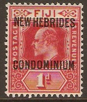 New Hebrides 1910 1d Red. SG11.