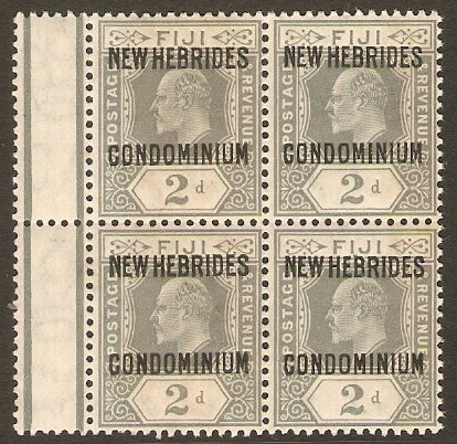 New Hebrides 1910 2d grey. SG12.