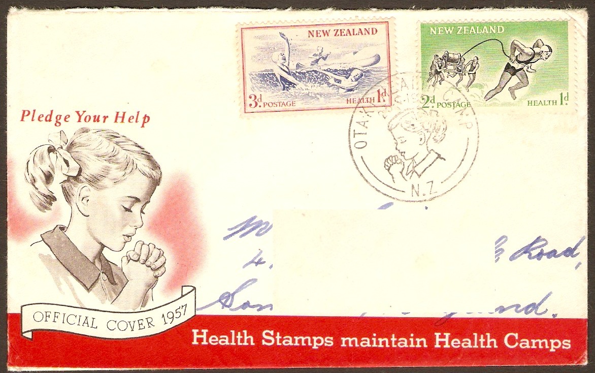 New Zealand 1957 Health Stamps on Souvenir Cover.