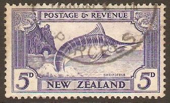 New Zealand 1935 5d Ultramarine. SG563.
