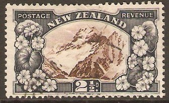 New Zealand 1936 2d Chocolate and slate. SG581.