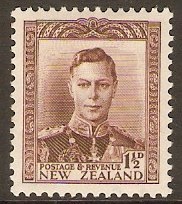 New Zealand 1938 1d Purple-brown. SG607.