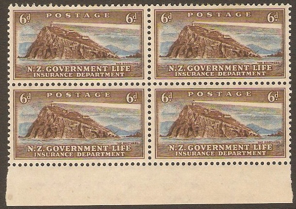 New Zealand 1947 6d Life Insurance Stamp. SGL48.