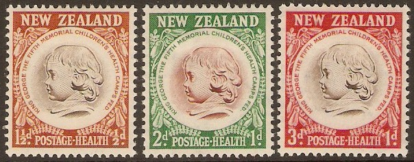 New Zealand 1955 Health Stamps. SG742-SG744.