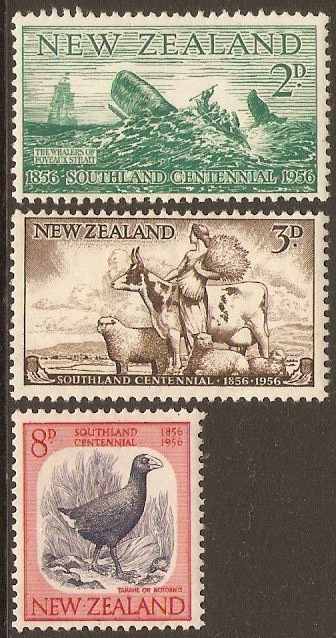 New Zealand 1956 Southland Centennial Set. SG752-SG754.