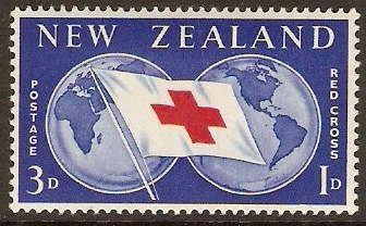 New Zealand 1959 3d + 1d Red Cross Stamp. SG775.