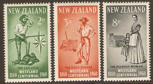 New Zealand 1960 Westland Province Set. SG778-SG780.