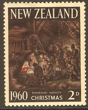 New Zealand 1960 2d Christmas Stamp. SG805.