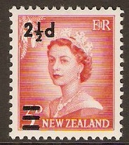 New Zealand 1961 2d on 3d Vermilion. SG808.