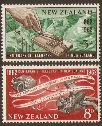 New Zealand 1962 Telegraph Centenary Set. SG810-SG811.