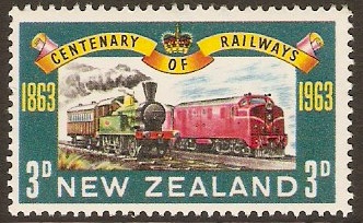 New Zealand 1963 3d Railway Series. SG818.