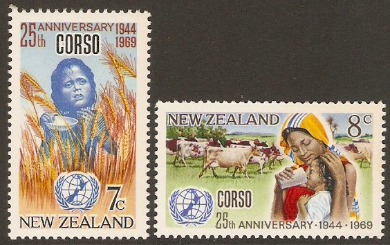 New Zealand 1969 CORSO Anniversary Set. SG911-SG912.
