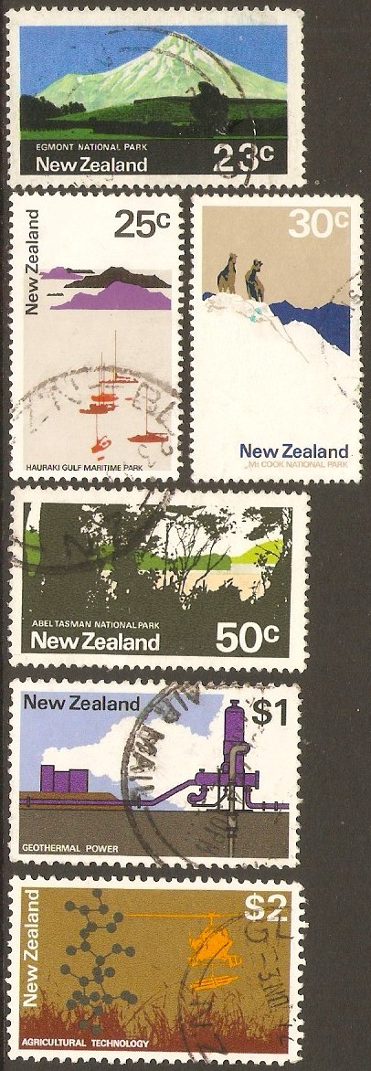 New Zealand 1970 Parks and Technology Series. SG929-SG934.