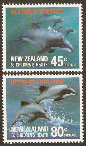 New Zealand 1991 Health Stamps Dolphins Set. SG1620-SG1621.