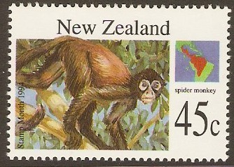 New Zealand 1994 45c Monkey - Wild Animals Series. SG1827.