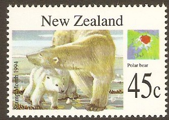 New Zealand 1994 45c Polar Bear - Wild Animals Series. SG1829.