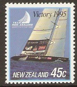 New Zealand 1995 America's Cup Victory Stamp. SG1883.