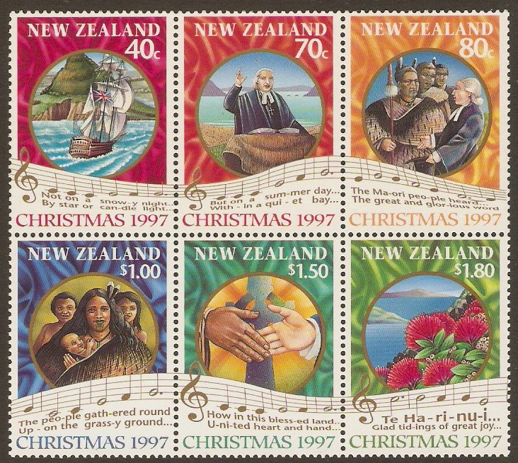 New Zealand 1997 Christmas Set. SG2097-SG2102.