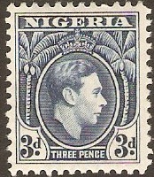 Nigeria 1938 3d Blue. SG53.