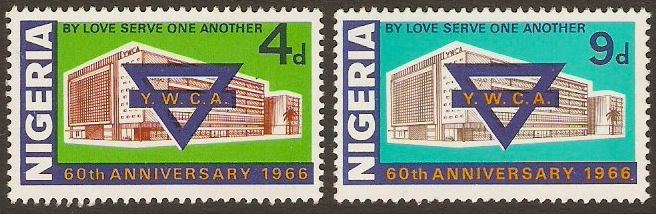 Nigeria 1966 YMCA Anniversary set. SG187-SG188.