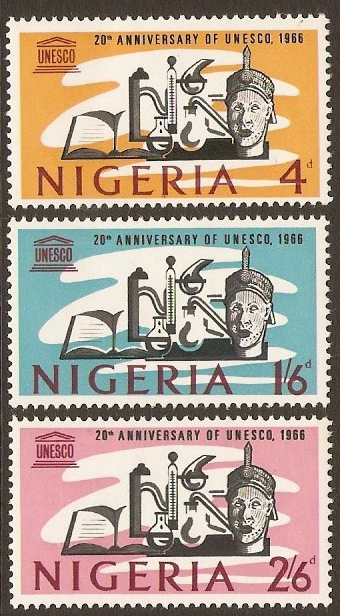 Nigeria 1966 UNESCO Anniversary Set. SG192-SG194.