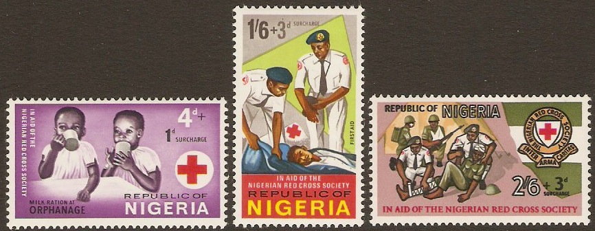 Nigeria 1966 Red Cross Set. SG195-SG197.