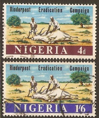 Nigeria 1967 Rinderpest Eradication Set. SG205-SG206.