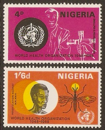 Nigeria 1968 WHO Anniversary Set. SG207-SG208.