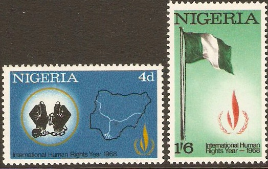 Nigeria 1968 Human Rights Set. SG209-SG210.