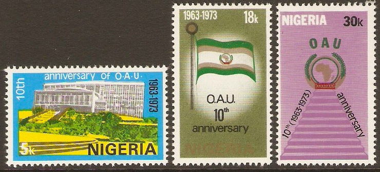 Nigeria 1973 OAU Anniversary Set. SG311-SG313.