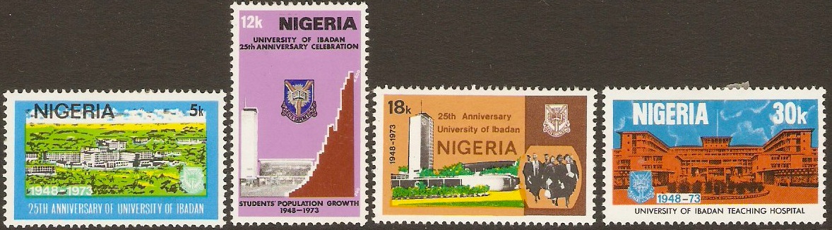 Nigeria 1973 University Anniversary. SG317-SG320.
