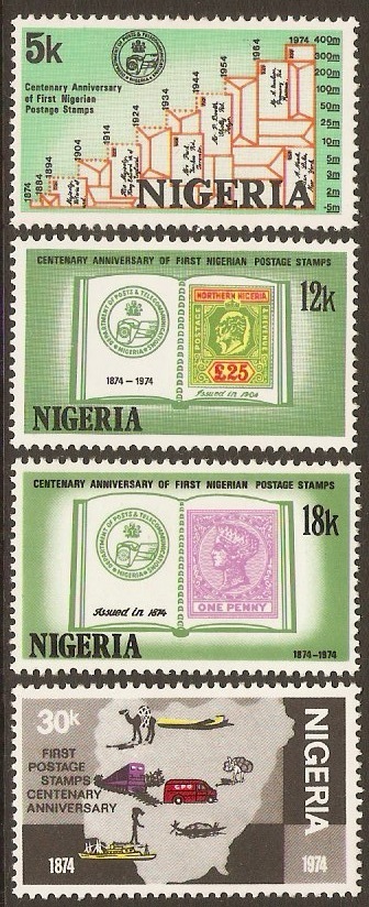Nigeria 1974 Stamp Centenary Set. SG321-SG324.