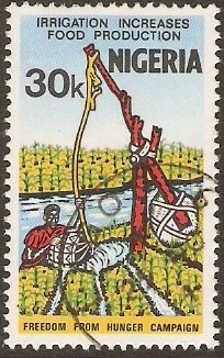 Nigeria 1974 30k Freedom from Hunger Stamp. SG330.