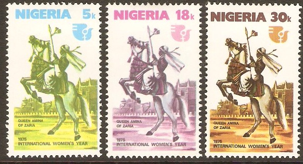 Nigeria 1975 Women's Year Set. SG335-SG337.