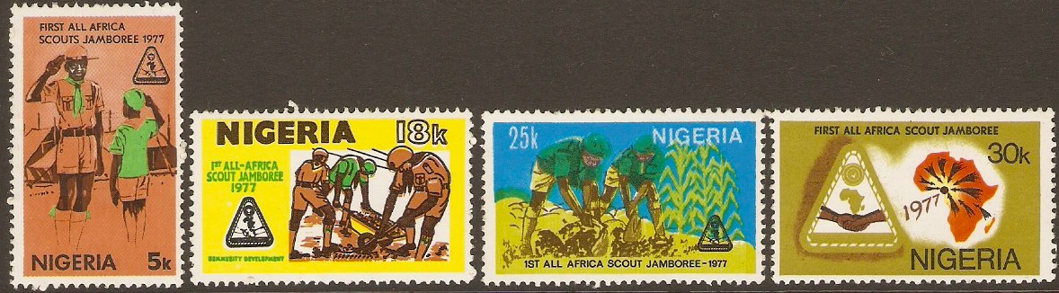 Nigeria 1977 Scout Jamboree Set. SG369-SG372.