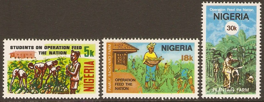 Nigeria 1978 "Feed the Nation" Set. SG381-SG383.