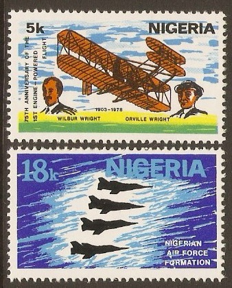 Nigeria 1978 Flight Anniversary Set. SG393-SG394.