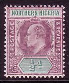 Northern Nigeria 1905 d. Dull Purple and Green. SG20a