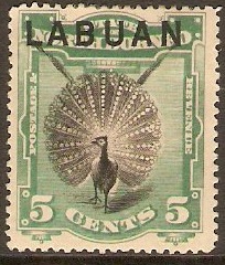 Labuan 1894 5c Green. SG65.