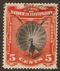 North Borneo 1894 5c Black and vermilion. SG72.