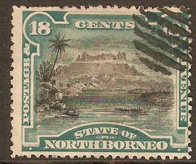 North Borneo 1894 18c Black and deep green. SG78a.