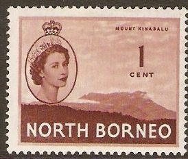 North Borneo 1954 1c Red-brown. SG372.