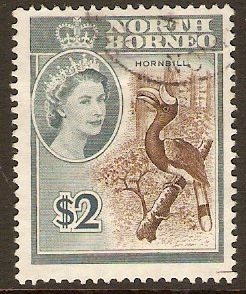 North Borneo 1961 $2 Brown and slate. SG404.